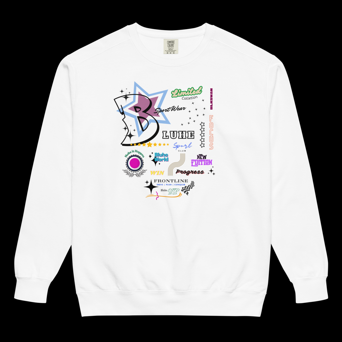 Bluhe STAR 001 Unisex Crew Neck (Graphic)